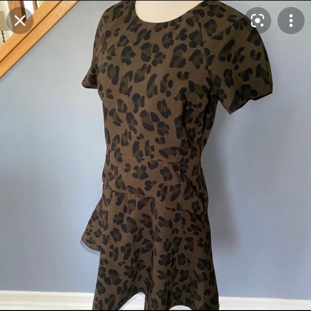 Essentiel Antwerp Leopard Print Fit and Flare Dress Size 36 or Small